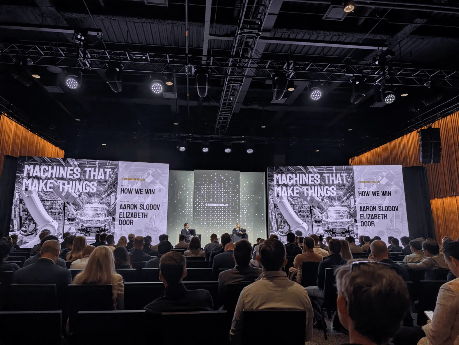 The Reindustrialize summit stage reading Machines that make things