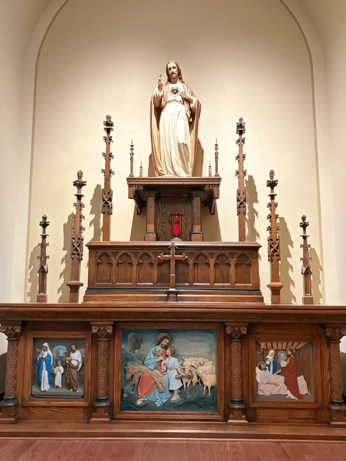 The Sacred Heart altar of the Solanus Casey Center