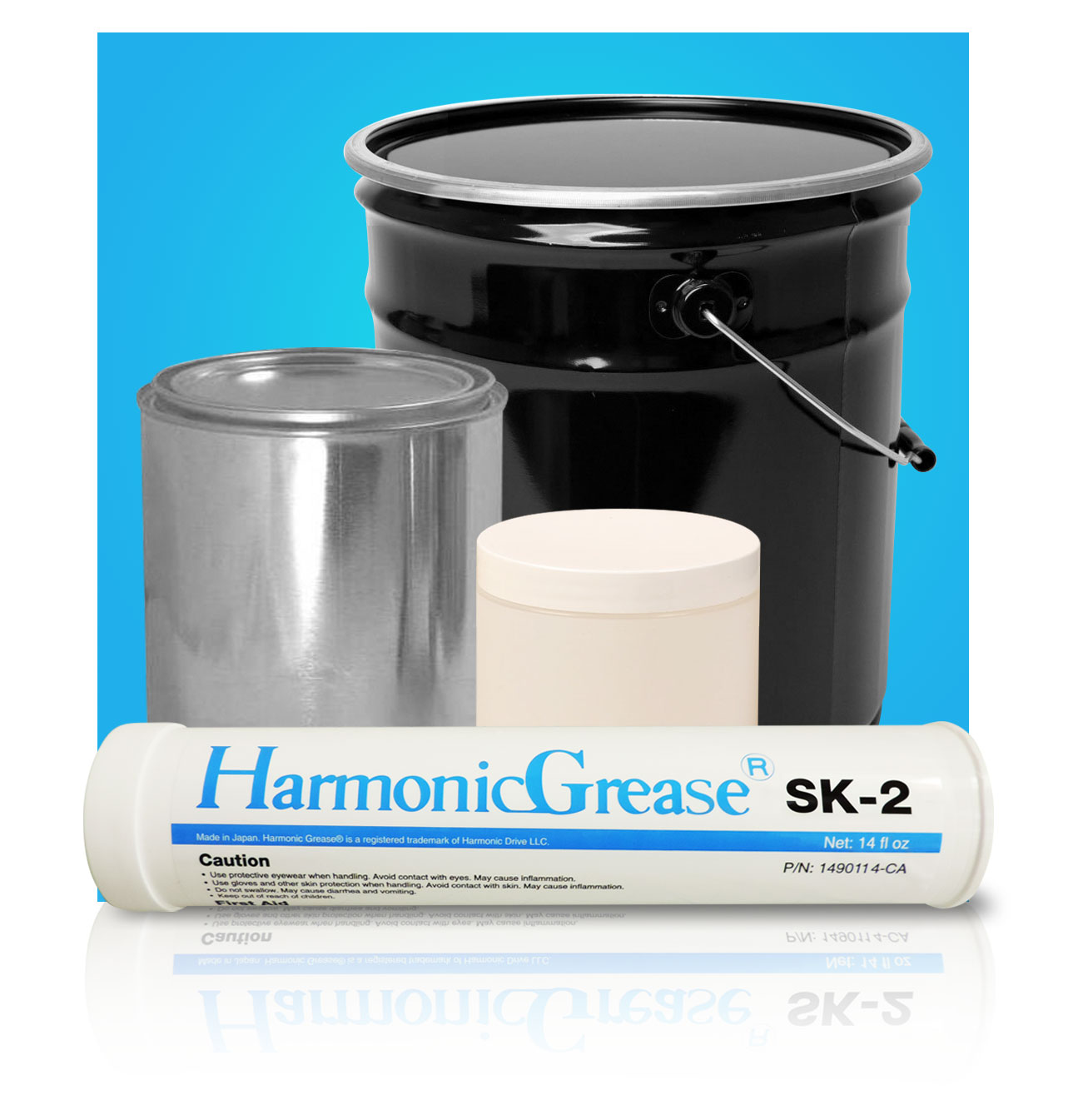 Harmonic Grease SK-2. Made in Japan. The grease that keeps every robot's gears turning.